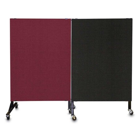 United Visual Products Enclosed Corkboard, 3 Door, 96"x48", 4" Fra UV3420-SATIN-RUBBER